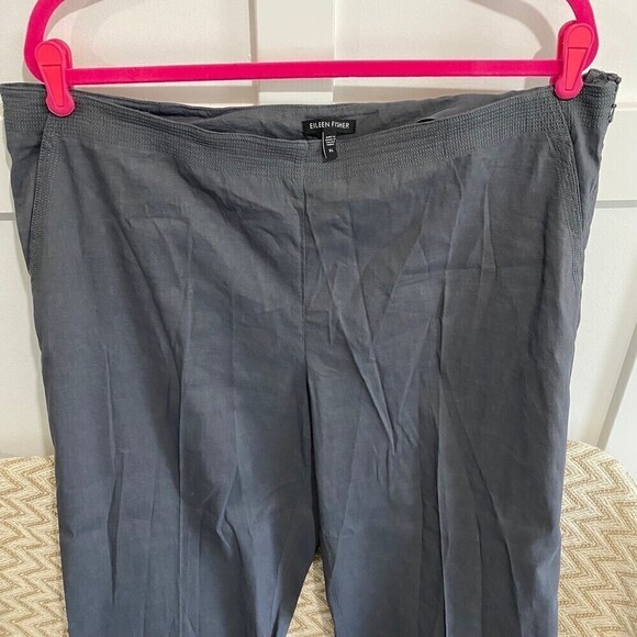 Eileen Fisher Side Zip Linen Blend Pants - Picture 2 of 11